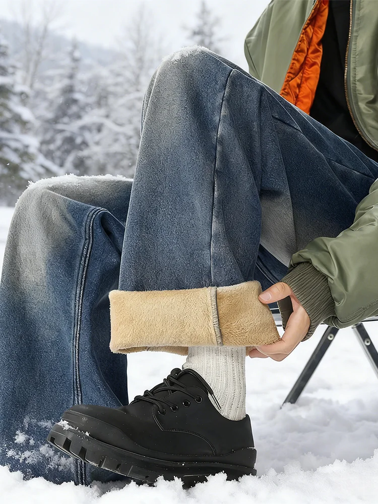 Мужские джинсы Thiened Fce с подкладкой, ретро-стиль, американский крой, зимние, в уличном стиле, удлиненные брюки-буткат
Мужские джинсы Thiened Fce с подкладкой, ретро-стиль, американский крой, зимние, в уличном стиле, удлиненные брюки-буткат