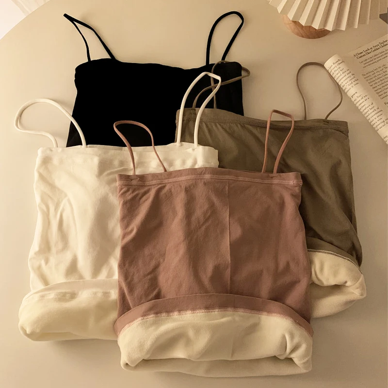 1pcs Womens Winter Warm Underwear Solid Thermal Casual Nightwear Sexy Elasticity Females Thin Velvet Straps Vest Sleeveless Tops
1pcs Womens Winter Warm Underwear Solid Thermal Casual Nightwear Sexy Elasticity Females Thin Velvet Straps Vest Sleeveless Tops