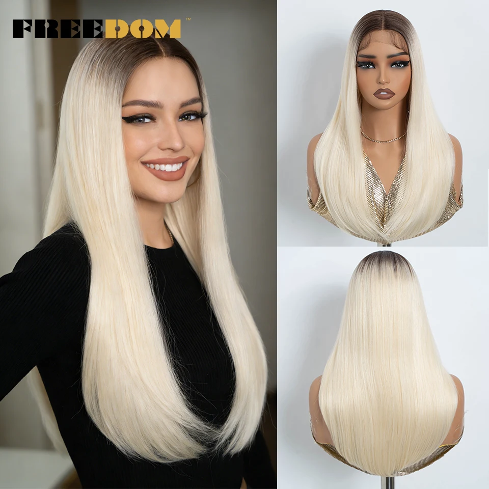 FREEDOM Synthetic Lace Front Wigs For Women 22 Inch Straight Bob Lace Wig Ombre Brown Blonde Glueless Heat Resistant Cosplay Wig
FREEDOM Synthetic Lace Front Wigs For Women 22 Inch Straight Bob Lace Wig Ombre Brown Blonde Glueless Heat Resistant Cosplay Wig