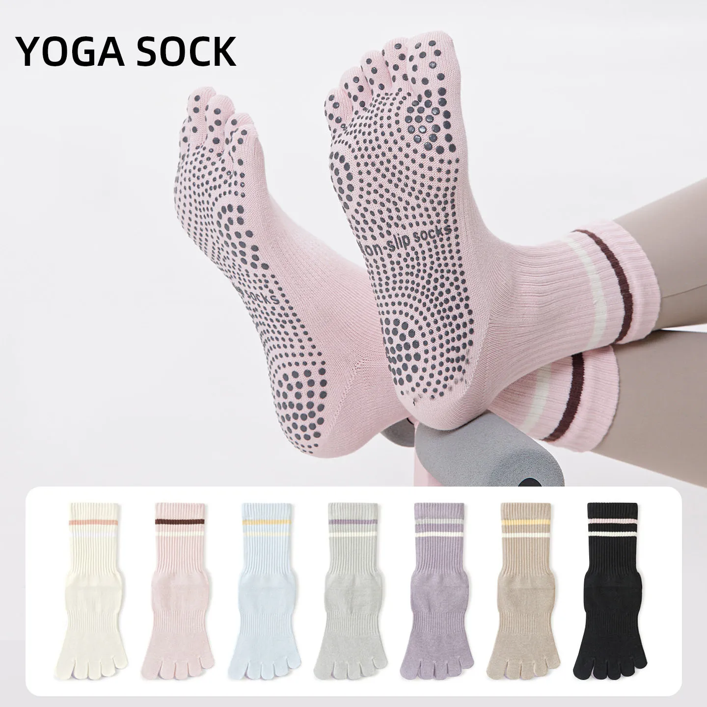Full Toe Yoga Socks Women Cotton Silicone Non-slip Grip Crew Five Toes Pilates Socks
Full Toe Yoga Socks Women Cotton Silicone Non-slip Grip Crew Five Toes Pilates Socks