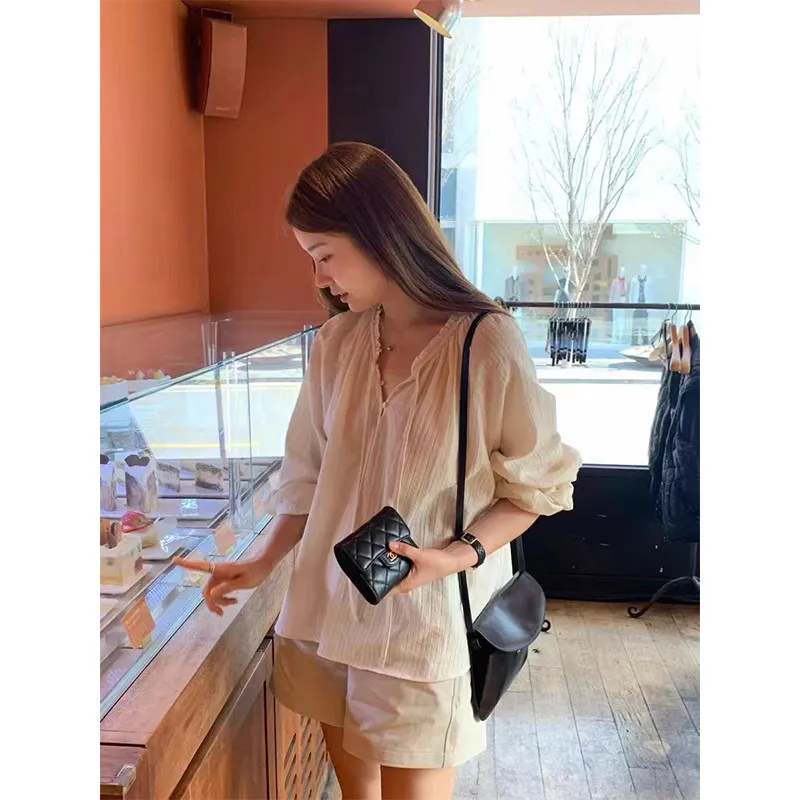 Sweet Sle Long Sve Lace irt Women's Bow Tie Earlet Design Gentle Lady Dongda Gate Spring Collection MICOAT2
Sweet Sle Long Sve Lace irt Women's Bow Tie Earlet Design Gentle Lady Dongda Gate Spring Collection MICOAT2