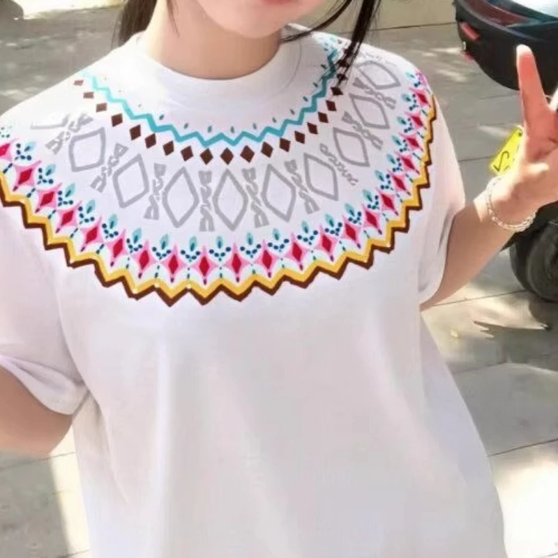 American High Street Design Loose Short-sleeved T-shirt Women's Summer Lazy Style Niche Versatile Round Neck Pullover Top
American High Street Design Loose Short-sleeved T-shirt Women's Summer Lazy Style Niche Versatile Round Neck Pullover Top