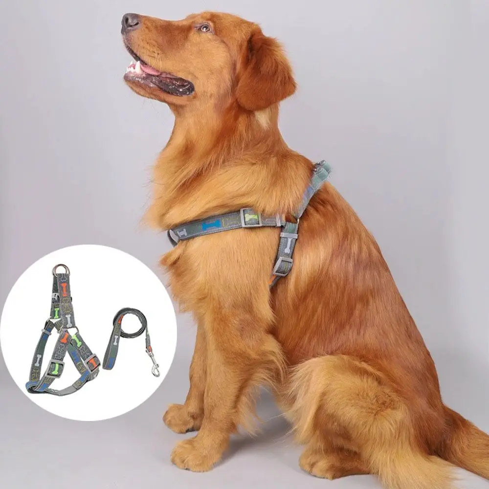 Adjustable Colorful Bone Dog Harness Vest Anti-breakaway Wear-resistant Dog Chest Harness Polyester with Rope Dog Traction Vest
Adjustable Colorful Bone Dog Harness Vest Anti-breakaway Wear-resistant Dog Chest Harness Polyester with Rope Dog Traction Vest
