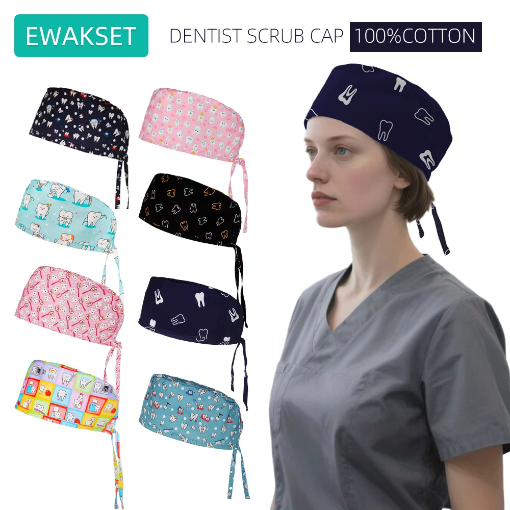 New Dentist Working Surgical Cap Teeth Printed Cotton Dental Nursing Hat Woman man Nurse Doctor Medical Head Hats Scrub Caps
New Dentist Working Surgical Cap Teeth Printed Cotton Dental Nursing Hat Woman man Nurse Doctor Medical Head Hats Scrub Caps