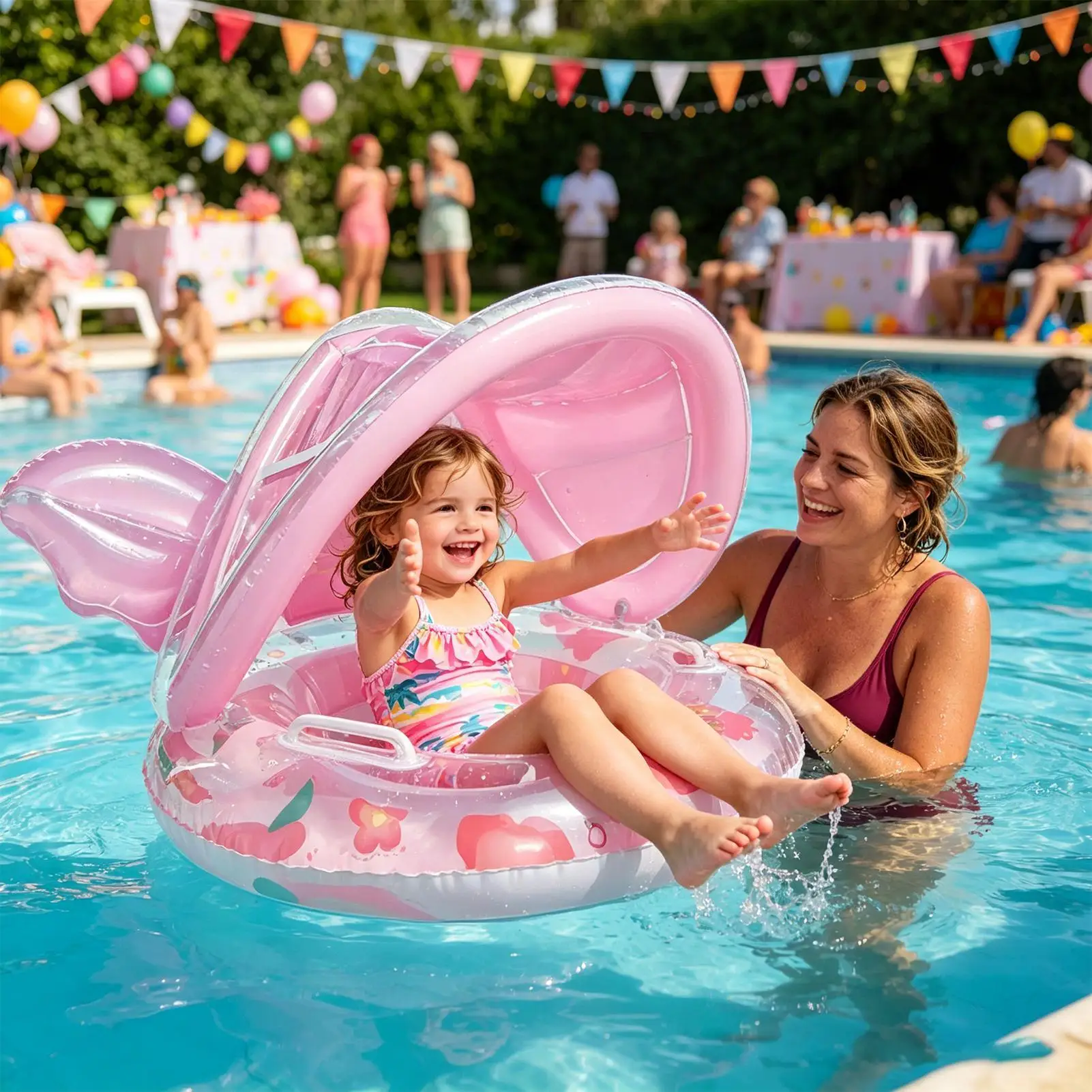 Floats For Kids Blow Up Water Play Chair With Detachable Sun Protection Canopy Thicken Anti-Tip Seat Kid Pool Float For Aged
Floats For Kids Blow Up Water Play Chair With Detachable Sun Protection Canopy Thicken Anti-Tip Seat Kid Pool Float For Aged