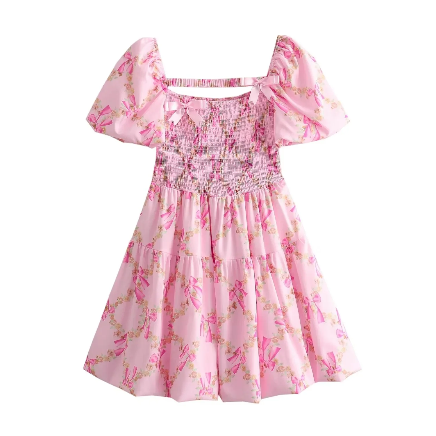 Europe and The United States Women's Summer 2024 New Printing Bow Bubble Sleeve Dress.
Europe and The United States Women's Summer 2024 New Printing Bow Bubble Sleeve Dress.