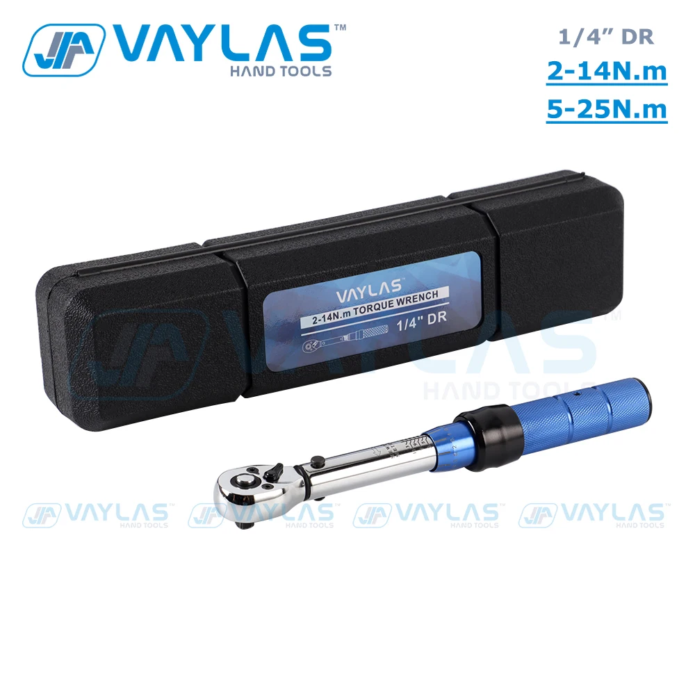 1/4'' Torque Wrench 2-14N.m/5-25N.m Two-way Ratchet Socket Spanner Adjustable Preset Torque Hand Tool for Car and Bike Repairing
1/4'' Torque Wrench 2-14N.m/5-25N.m Two-way Ratchet Socket Spanner Adjustable Preset Torque Hand Tool for Car and Bike Repairing