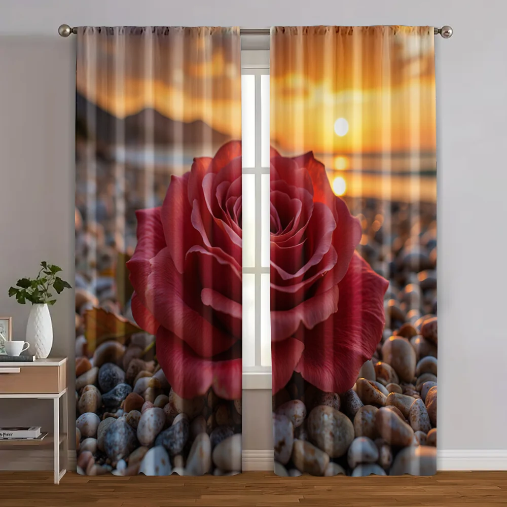 2pcs, Curtains Digital Printed 2D print Red Rose Sunset Beach Scene Polyester Woven (without rod) Decorations Inside Ldeal for
2pcs, Curtains Digital Printed 2D print Red Rose Sunset Beach Scene Polyester Woven (without rod) Decorations Inside Ldeal for
