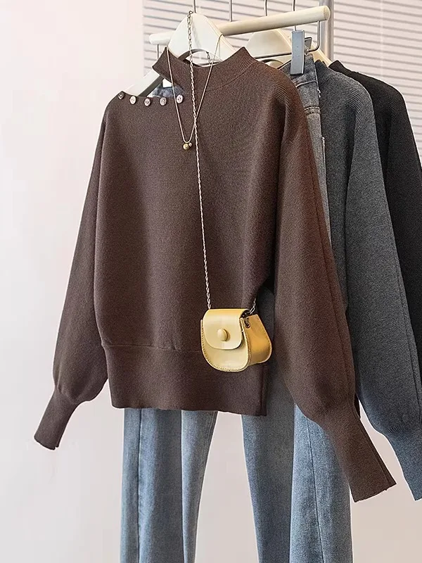 Ele вязаный свитер кофейного цвета Long Sve Ne, женский зимний зимний удобный корейский топ больших размеров с подвесными плечами
Ele вязаный свитер кофейного цвета Long Sve Ne, женский зимний зимний удобный корейский топ больших размеров с подвесными плечами