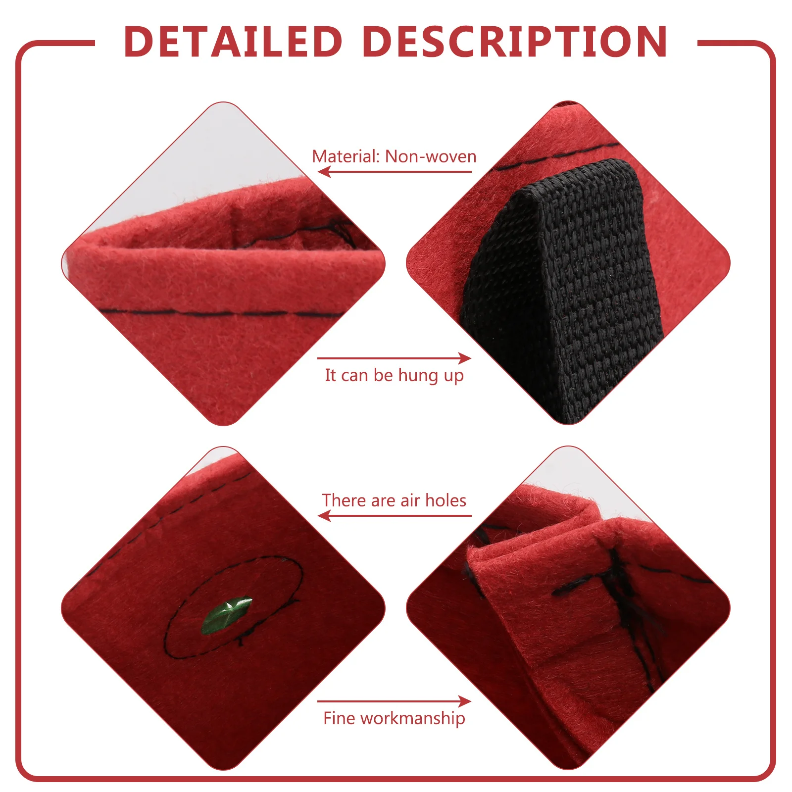 Gardening Pocket Multi-Hole Plant Bag 13 Holes Water-Saving Drought-Resistant Nonwoven Cloth Strawberry Growing Pouch
Gardening Pocket Multi-Hole Plant Bag 13 Holes Water-Saving Drought-Resistant Nonwoven Cloth Strawberry Growing Pouch