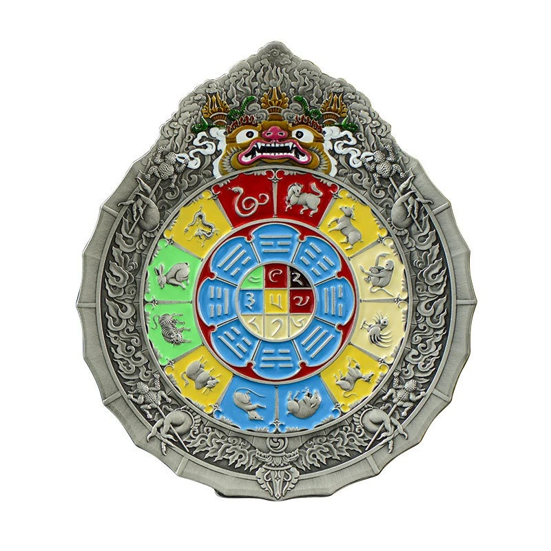 Painted tin Jiugong gossip card ethnic style Tibetan zodiac desktop decoration ornament
Painted tin Jiugong gossip card ethnic style Tibetan zodiac desktop decoration ornament