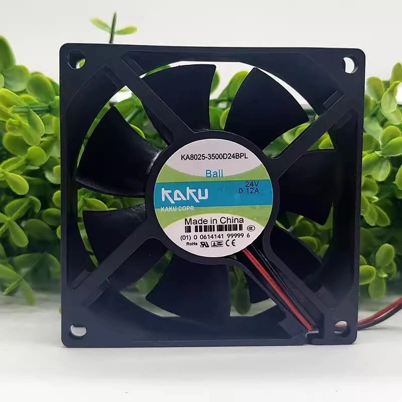 Y+KAKU KA8025-3500D24BPL DC24V 0.12A 8CM Dual Ball Axial Cooling Fan
Y+KAKU KA8025-3500D24BPL DC24V 0.12A 8CM Dual Ball Axial Cooling Fan