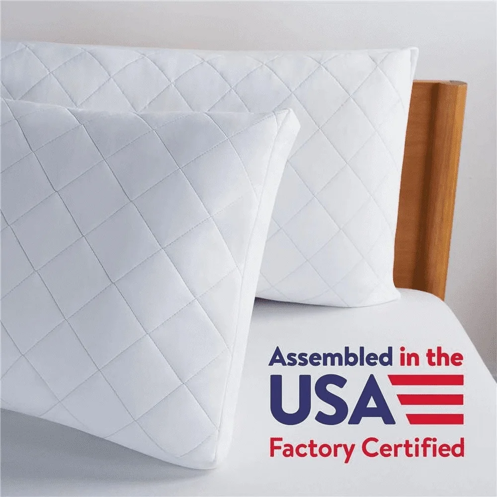 Cooling Bed Pillow 2-Pack King Size Soft Support Fiber Fill Diamond Quilted Design Gusseted Cooling Cover Breathable Machine
Cooling Bed Pillow 2-Pack King Size Soft Support Fiber Fill Diamond Quilted Design Gusseted Cooling Cover Breathable Machine