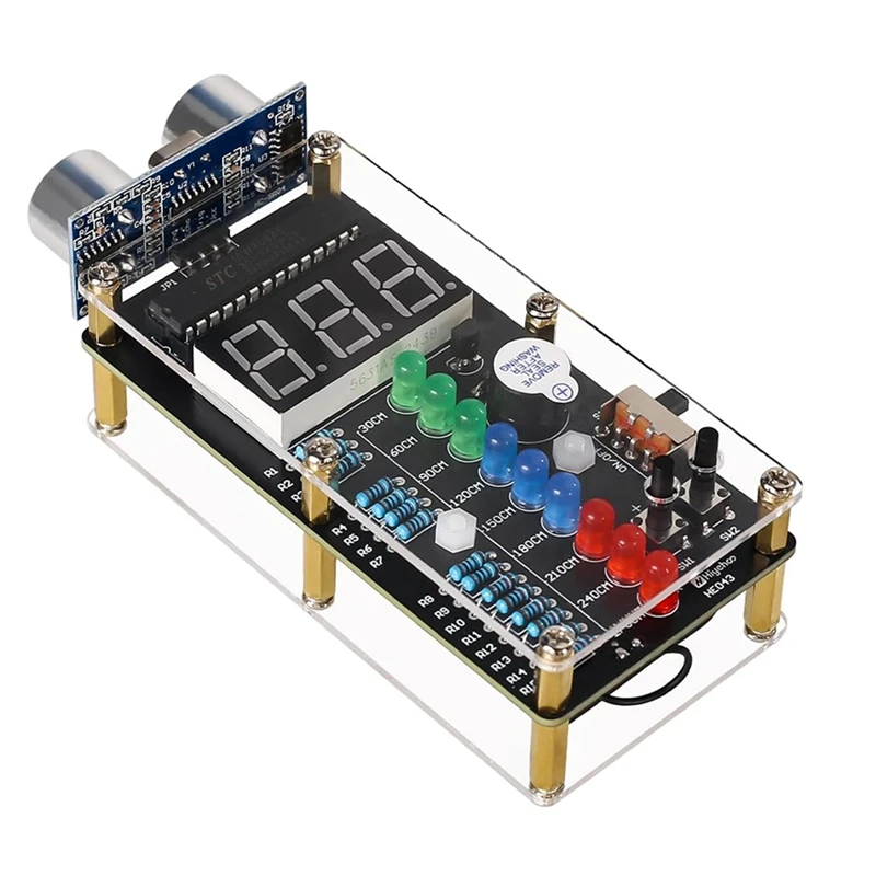 Ultrasonic Rangefinder Alarm DIY Kit HC-SR04 Ultrasonic Rangefinder Welding Practice Kit With LED Light, STEM Welding
Ultrasonic Rangefinder Alarm DIY Kit HC-SR04 Ultrasonic Rangefinder Welding Practice Kit With LED Light, STEM Welding