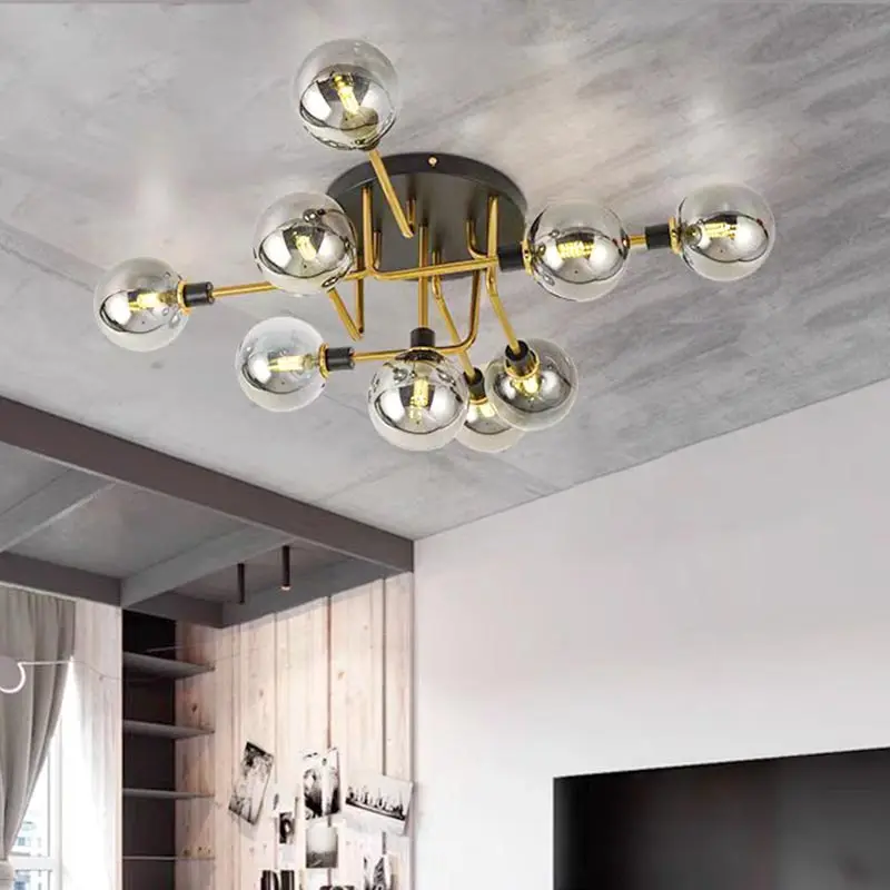 Modern Glass Ball Ceiling Chandeliers Nordic Black LED Lights Fixture Bedroom Living Room Home Decor White Smoke Grey Amber G9
Modern Glass Ball Ceiling Chandeliers Nordic Black LED Lights Fixture Bedroom Living Room Home Decor White Smoke Grey Amber G9