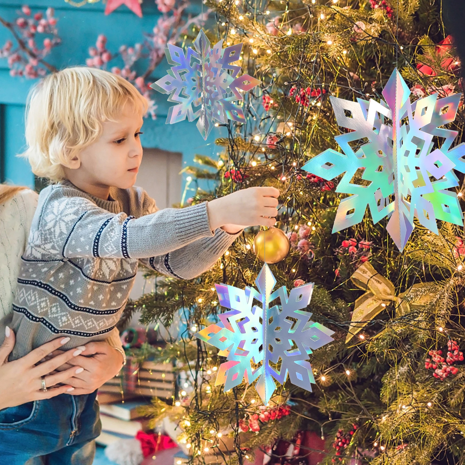12pcs Christmas Tree Hanging Snowflake Decorations Xmas Pendant Party Ornament Scene Layout Supplies Reusable Tree Hanging 
12pcs Christmas Tree Hanging Snowflake Decorations Xmas Pendant Party Ornament Scene Layout Supplies Reusable Tree Hanging