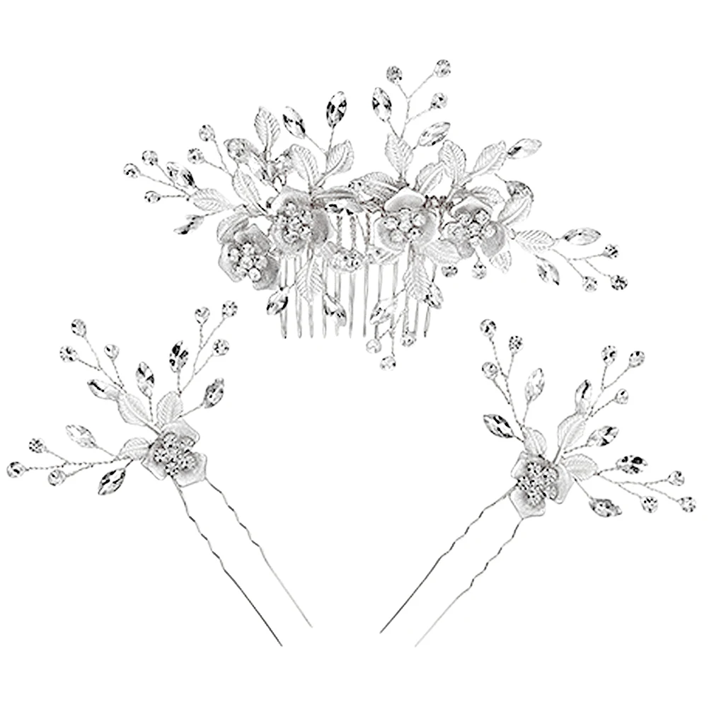 Silver Hairpin Combs Rhinestone Leaf Design Bride Bridesmaid Wedding Party Accessories Women Retro Flower Shaped Long Lasting
Silver Hairpin Combs Rhinestone Leaf Design Bride Bridesmaid Wedding Party Accessories Women Retro Flower Shaped Long Lasting