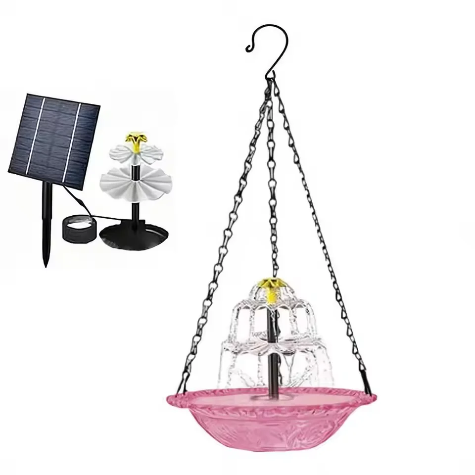 3 Layer Solar Waterfall Bird Bath Fountain Hanging Hummingbird Feeders with Solar Powered Pump Cascade Bird Feeder Garden Decors
3 Layer Solar Waterfall Bird Bath Fountain Hanging Hummingbird Feeders with Solar Powered Pump Cascade Bird Feeder Garden Decors