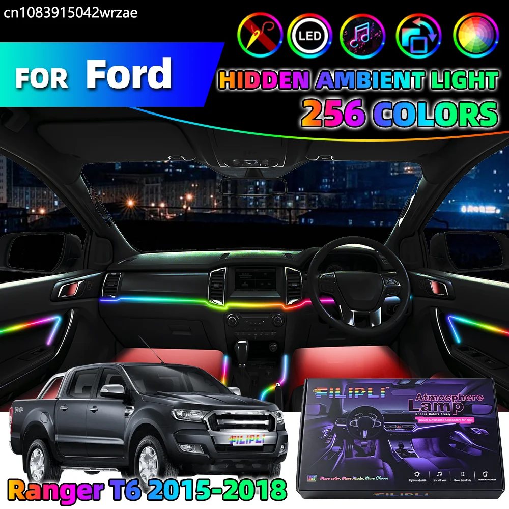 10 in 1 For Ford Ranger T6 2015-2018 Years Car Interior Ambient Lights Strips Breathing Lighting Kit App Control Auto LED strips
10 in 1 For Ford Ranger T6 2015-2018 Years Car Interior Ambient Lights Strips Breathing Lighting Kit App Control Auto LED strips