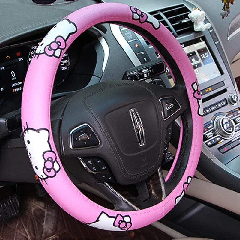 Sanrio Kawaii Hello Kitty Car Handlebar Covers Anime Cartoon Exquisite Skin Friendly Versatile Anti-slip Steering Wheel Covers
Sanrio Kawaii Hello Kitty Car Handlebar Covers Anime Cartoon Exquisite Skin Friendly Versatile Anti-slip Steering Wheel Covers