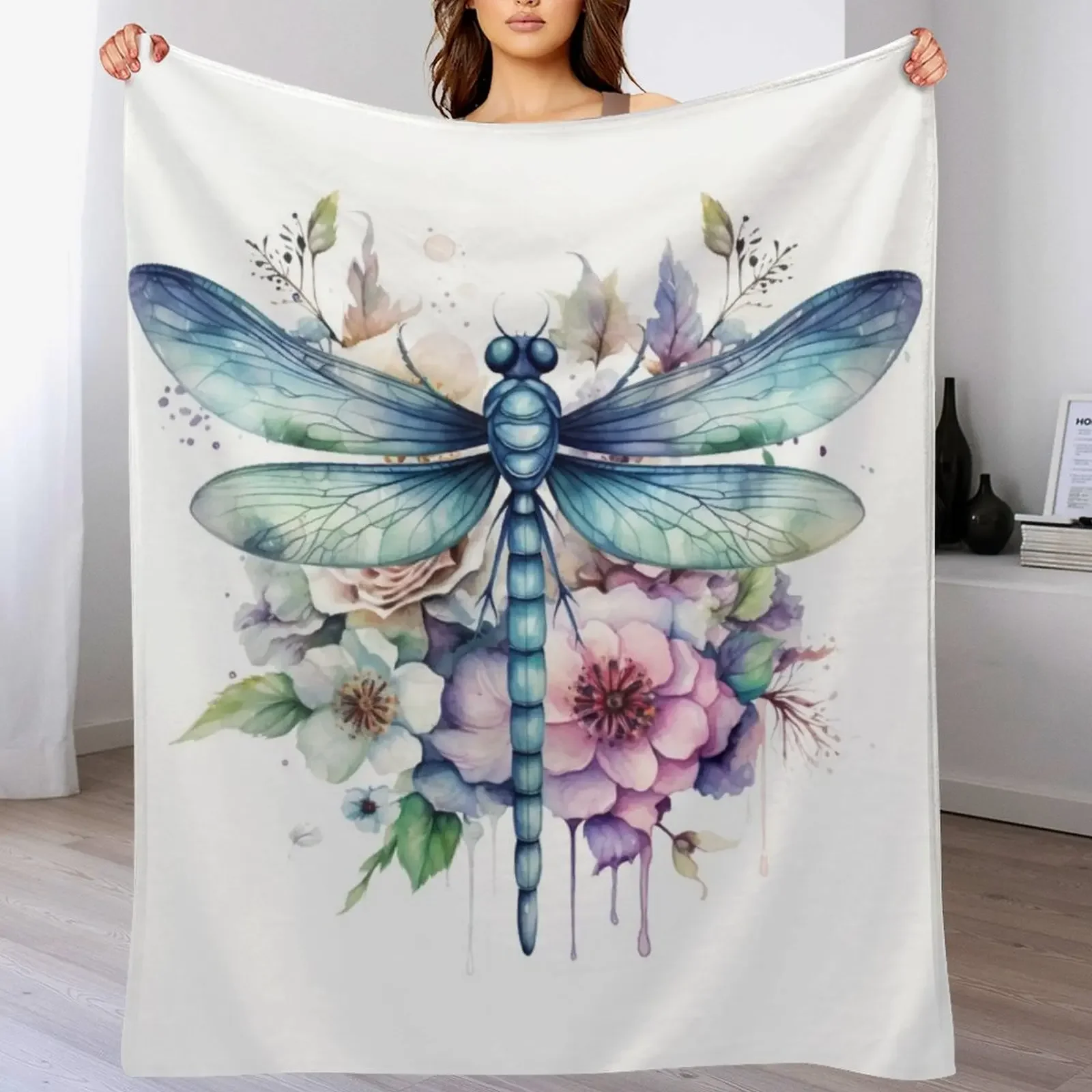 Magical Mystical Colorful Watercolor Floral Boho Dragonfly Throw Blanket Soft Bedroom Blanket for Night Sleeping
Magical Mystical Colorful Watercolor Floral Boho Dragonfly Throw Blanket Soft Bedroom Blanket for Night Sleeping