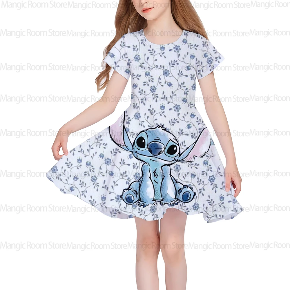 Новое летнее платье с принтом Disney Stitch для девочек, одежда с короткими рукавами, платье принцессы для детей 3-14 лет, детская повседневная одежда
Новое летнее платье с принтом Disney Stitch для девочек, одежда с короткими рукавами, платье принцессы для детей 3-14 лет, детская повседневная одежда