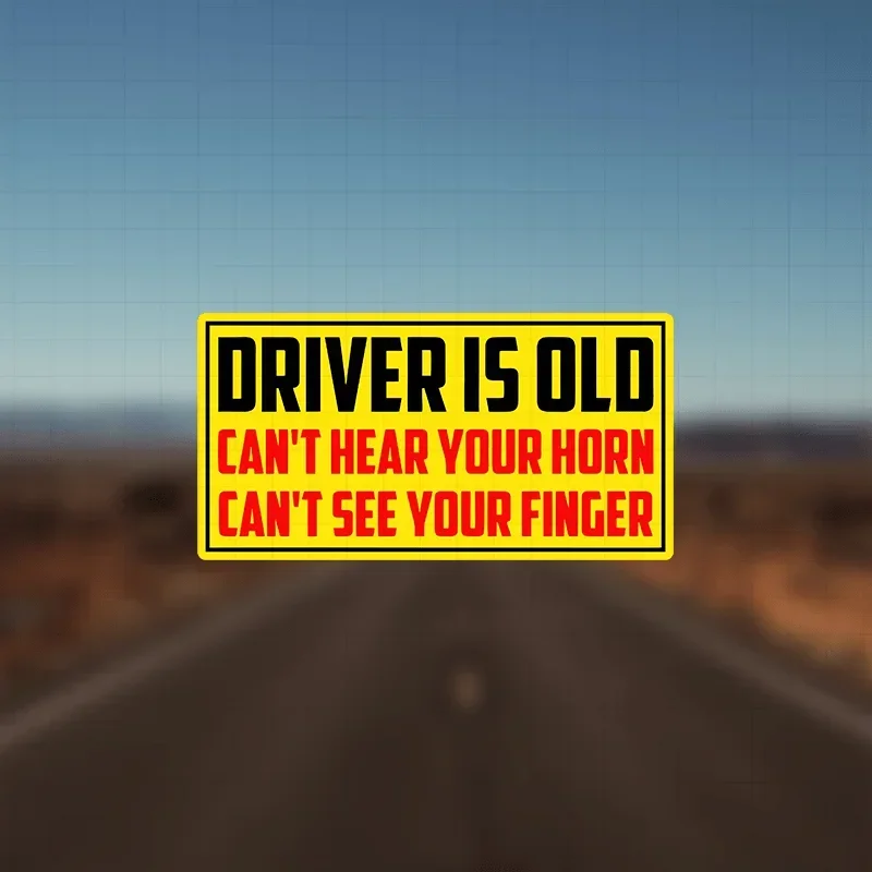 1PC"Driver is Older - Can't Hear Horn or See Fingers" Funny Car Stickers, Elderly Driver Patience Reminder Decals
1PC"Driver is Older - Can't Hear Horn or See Fingers" Funny Car Stickers, Elderly Driver Patience Reminder Decals