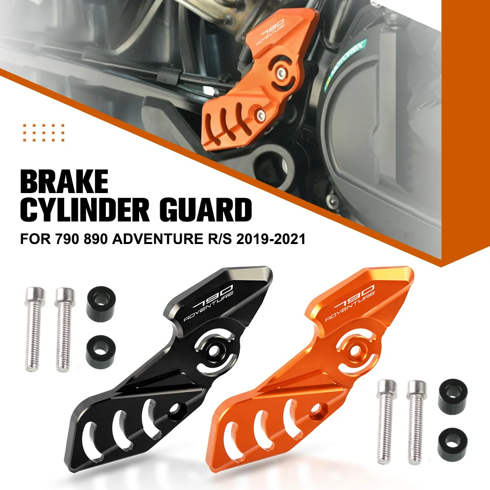 FOR 790 890 Adventure R/S 2019 2020 2021 Rear Brake Cylinder Guard Cover Protector Motorcycle Accessories CNC Aluminum 790ADV 
FOR 790 890 Adventure R/S 2019 2020 2021 Rear Brake Cylinder Guard Cover Protector Motorcycle Accessories CNC Aluminum 790ADV