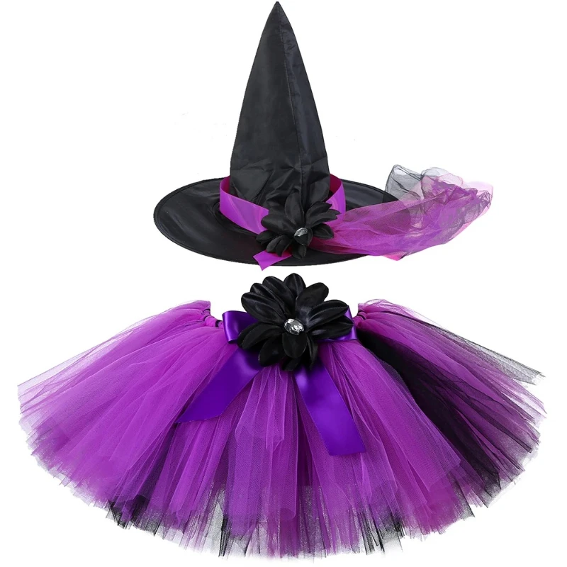 Girls Witch Tutu Skirt Costume for Kids Halloween Dress Up Outfit Black Purple Toddler Baby Girl Flowers Mini Tutus Tulle Skirt
Girls Witch Tutu Skirt Costume for Kids Halloween Dress Up Outfit Black Purple Toddler Baby Girl Flowers Mini Tutus Tulle Skirt