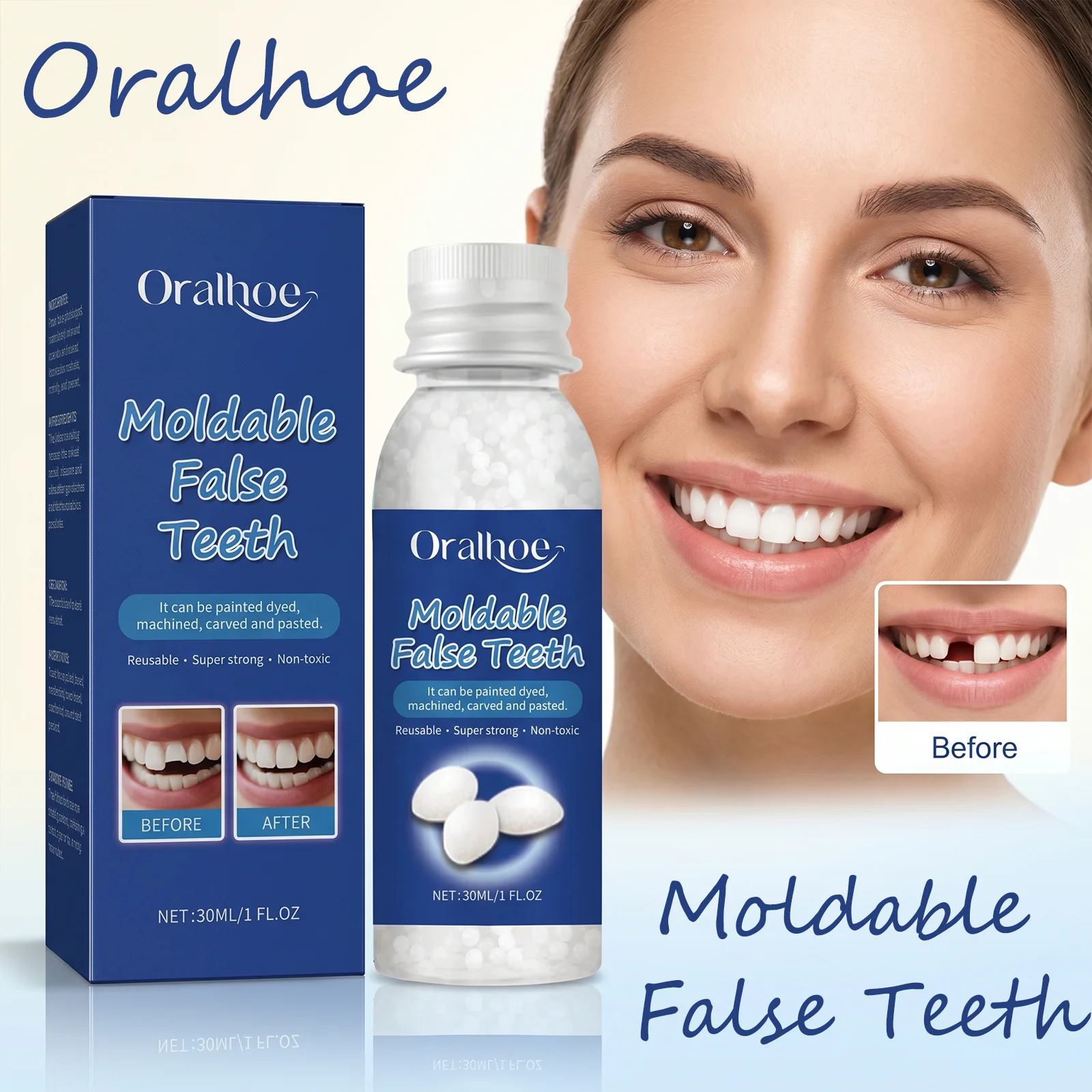 30ml Safe Resin Solid Tooth Adhesive Moldable Temporary Repair Glue Fix Broken Missing Teeth Fill Tooth Gaps Oral Care Supplies
30ml Safe Resin Solid Tooth Adhesive Moldable Temporary Repair Glue Fix Broken Missing Teeth Fill Tooth Gaps Oral Care Supplies