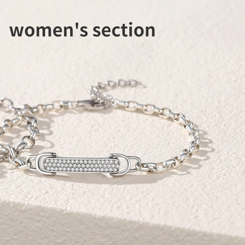 925 Silver Hidden Love Couple Bracelet OL Style English Characters Valentine's Day Gift
925 Silver Hidden Love Couple Bracelet OL Style English Characters Valentine's Day Gift