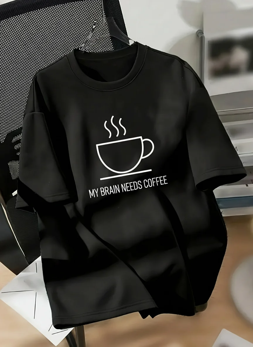 Funny Coffee Graphic Tee My Brain Needs Coffee Printed T-Shirt Casual Wear Unisex Top Soft Fabric Style Aesthetic Tee Trendy
Funny Coffee Graphic Tee My Brain Needs Coffee Printed T-Shirt Casual Wear Unisex Top Soft Fabric Style Aesthetic Tee Trendy