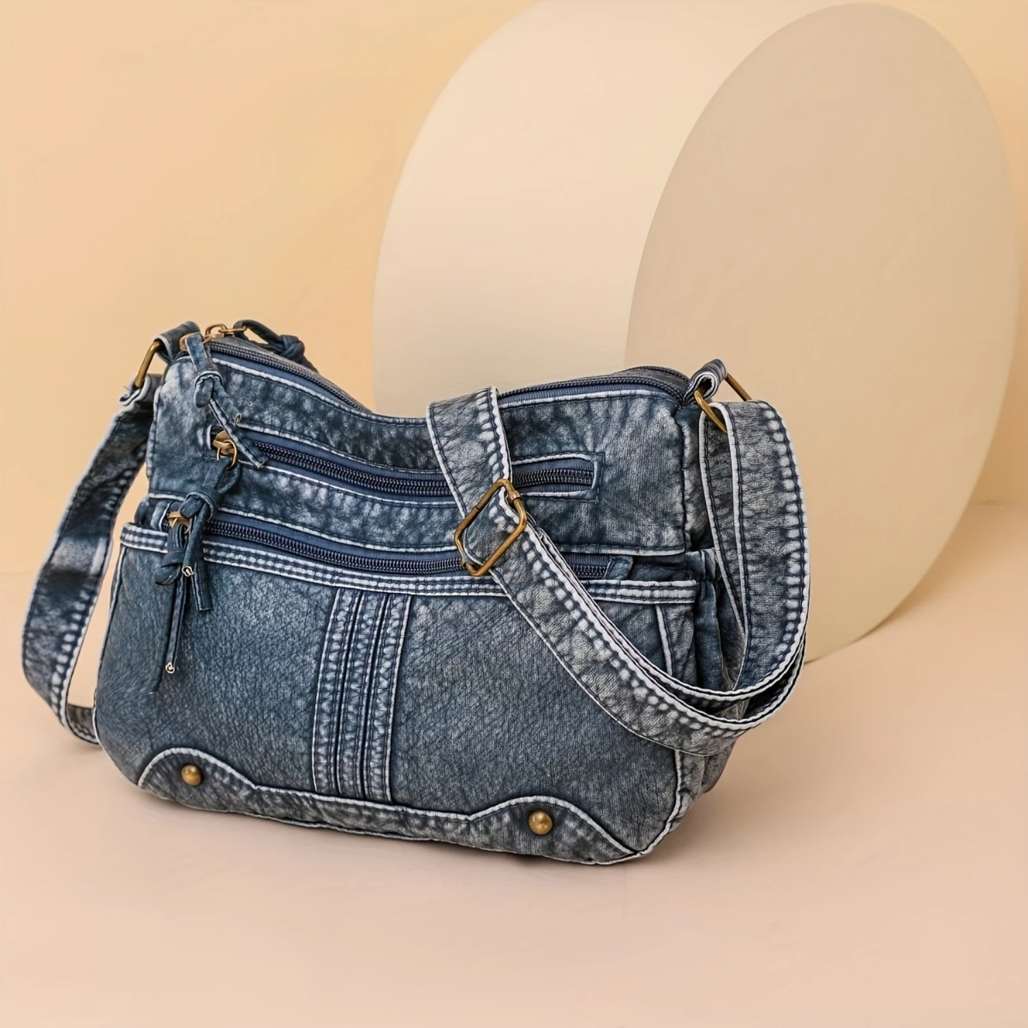 Niche Denim Shoulder Bag, All-match Trendy Crossbody Bag For Women, All-Match Zipper Handbag
Niche Denim Shoulder Bag, All-match Trendy Crossbody Bag For Women, All-Match Zipper Handbag