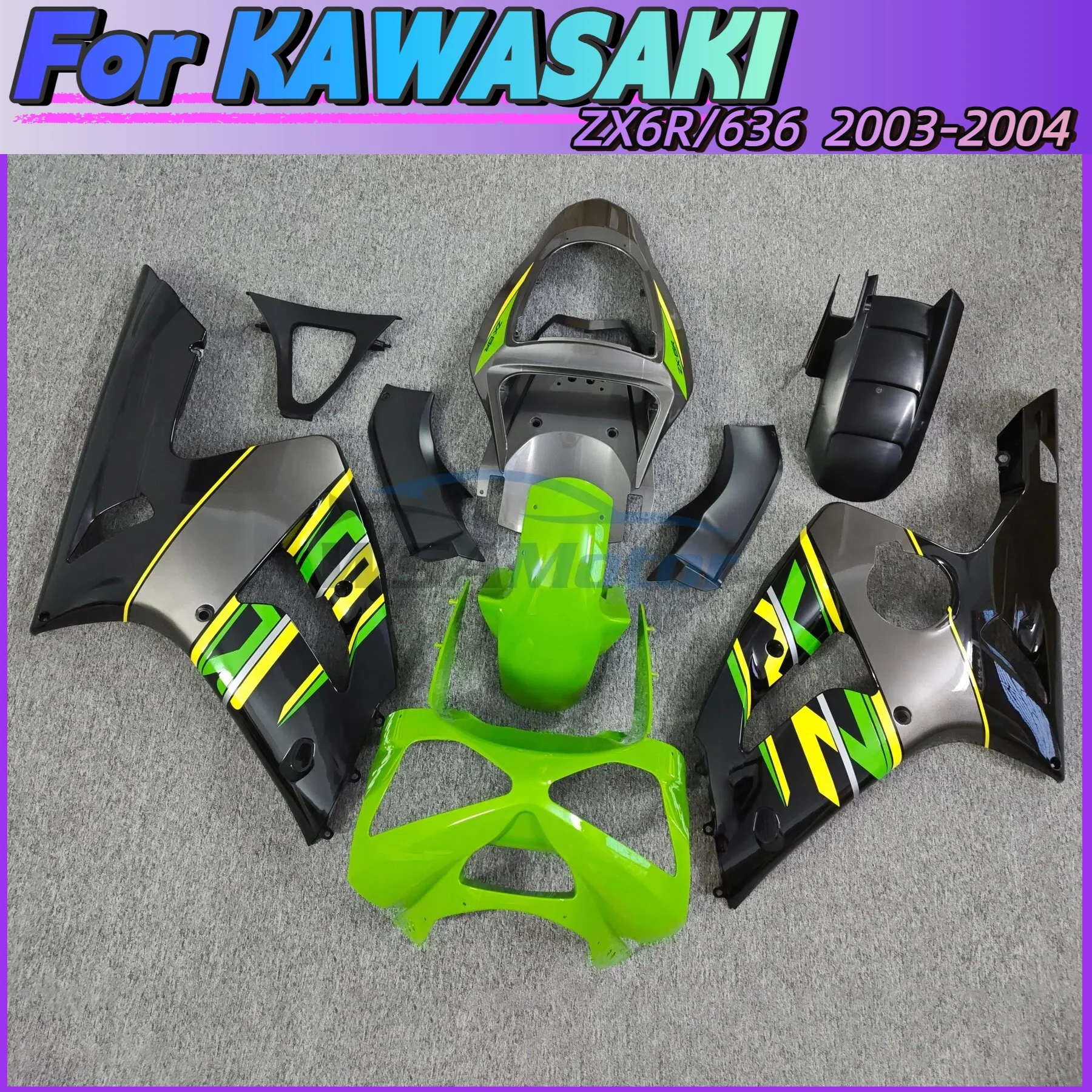 For KAWASAKI Ninja ZX6R 636 2003 2004 Prime Fairing Kit ZX 6R 03 04 Custom Complete Motorcycle ABS Plastic Component Fairings
For KAWASAKI Ninja ZX6R 636 2003 2004 Prime Fairing Kit ZX 6R 03 04 Custom Complete Motorcycle ABS Plastic Component Fairings