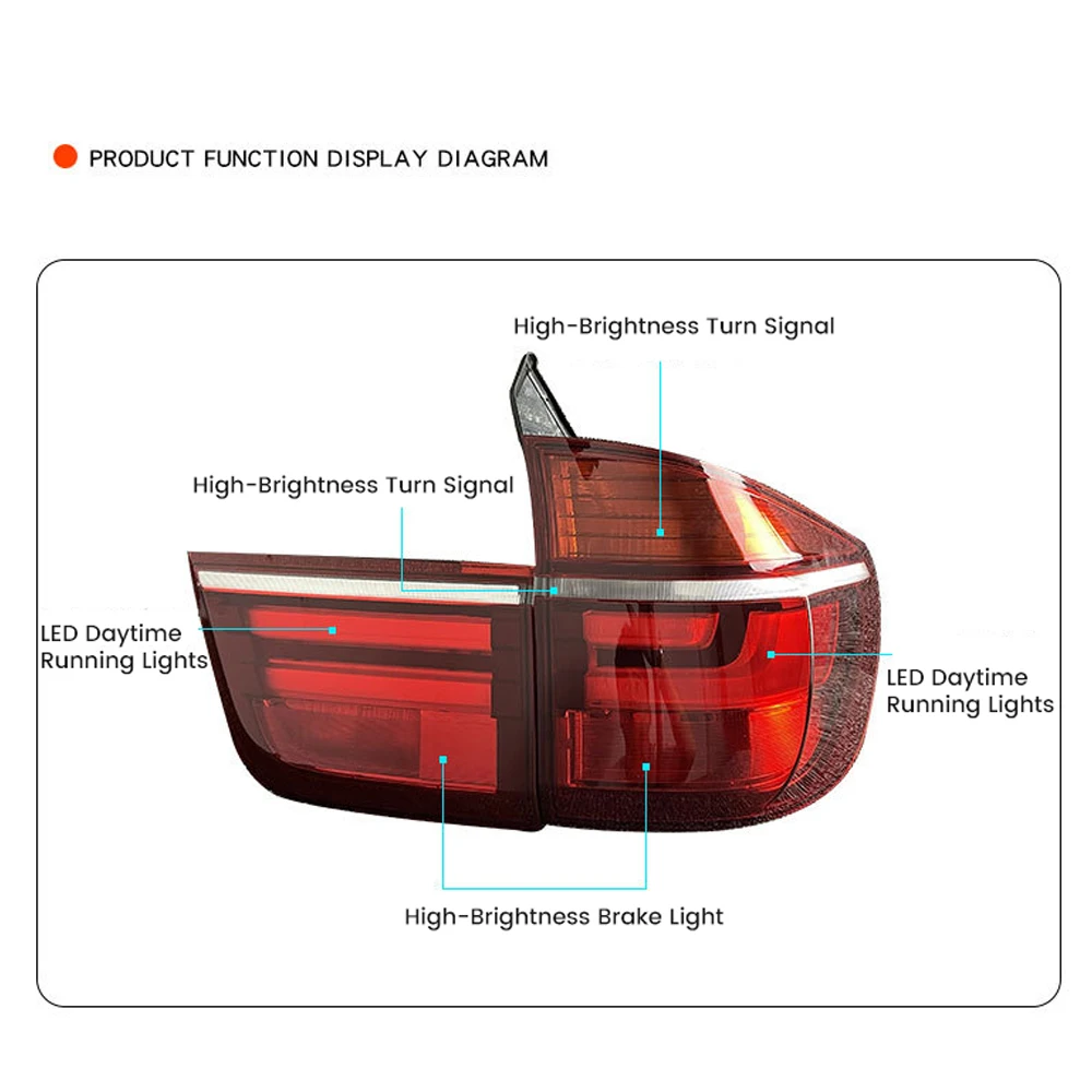 2PCs Car Tail Light Assembly For BMW X5 E70 2007-2013 Turn Signal Lamp DRL Brake Reverse Plug And Play Rear LED Car Tail Lamps
2PCs Car Tail Light Assembly For BMW X5 E70 2007-2013 Turn Signal Lamp DRL Brake Reverse Plug And Play Rear LED Car Tail Lamps