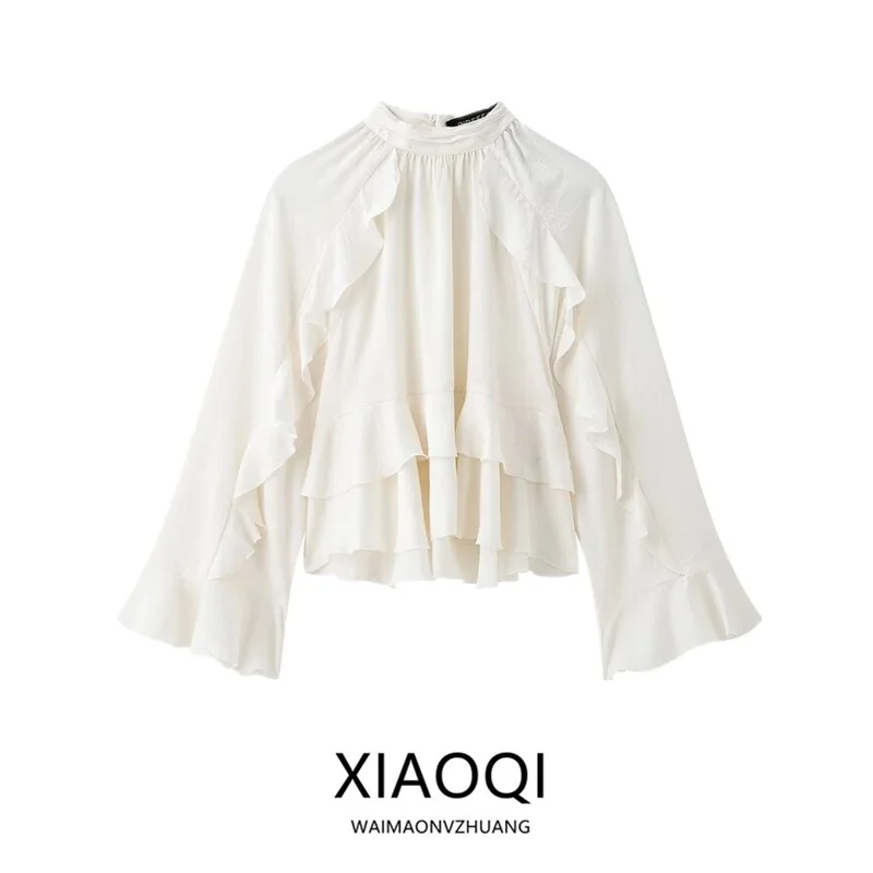 Spring 2025 Women's Loose Commuter Layered Decorative irt Faion Design Long Sve Regular Length Other Material 00%
Spring 2025 Women's Loose Commuter Layered Decorative irt Faion Design Long Sve Regular Length Other Material 00%