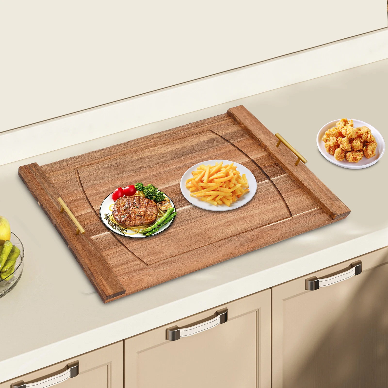Noodle Board Stove Top Cover with Built-in Handles, Stovetop Plate for Gas/Electric Stoves, Adds Extra Kitchen Counter Space 
Noodle Board Stove Top Cover with Built-in Handles, Stovetop Plate for Gas/Electric Stoves, Adds Extra Kitchen Counter Space