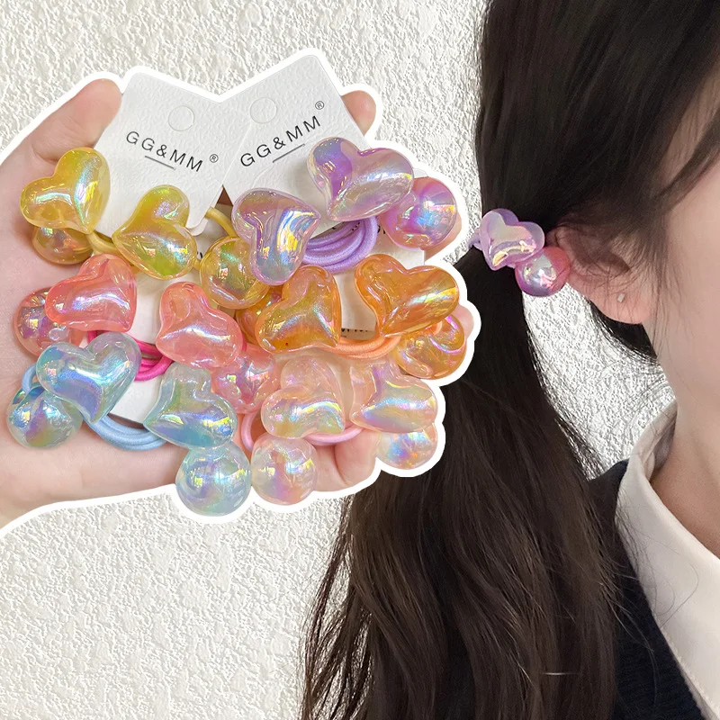 Резинки для волос с блестящими сердечками для девочек, высокоэластичные, с разноцветными мультяшными бусинами, не повреждают волосы, мягкие
Резинки для волос с блестящими сердечками для девочек, высокоэластичные, с разноцветными мультяшными бусинами, не повреждают волосы, мягкие