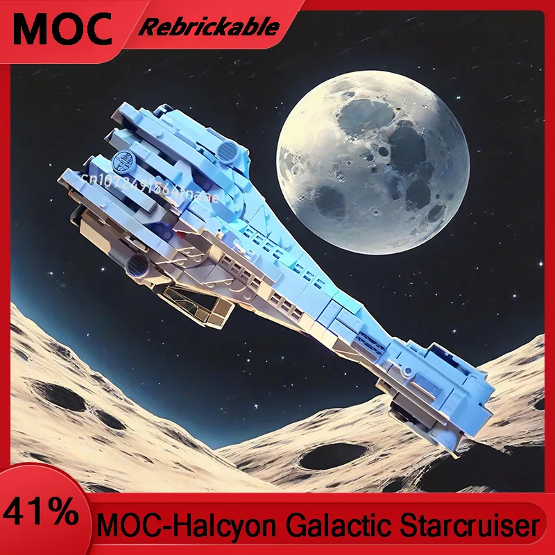 NEW MOC Spaceship Starcruiser Halcyon Galactic Star Cruiser Building Blocks, Star Cruiser Bricks Model, DIY Assemble Toys Gift
NEW MOC Spaceship Starcruiser Halcyon Galactic Star Cruiser Building Blocks, Star Cruiser Bricks Model, DIY Assemble Toys Gift