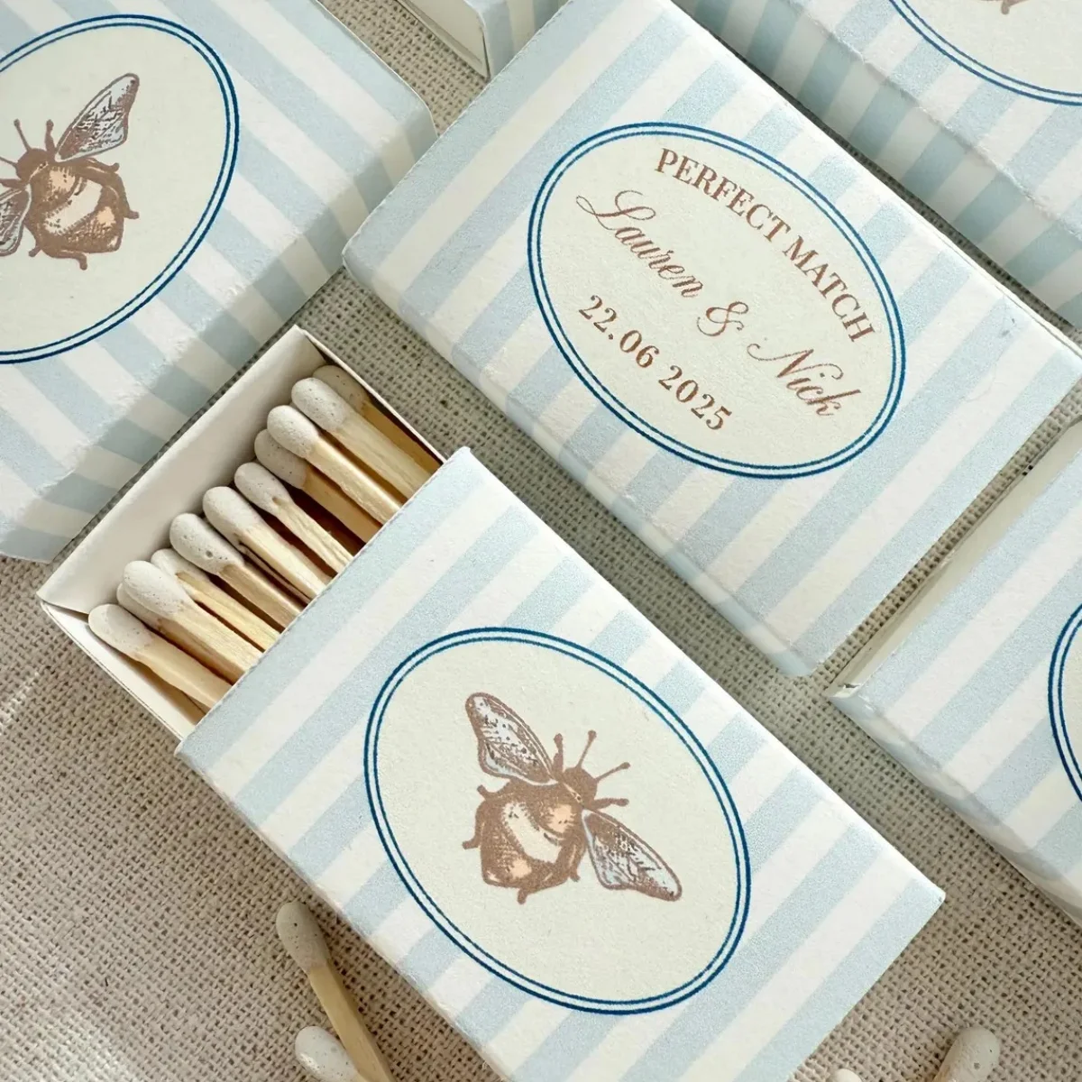 Personalized Matchbox, Blue Printed Matchboxes, Personalized Wedding Matchboxes, Handmade Matchboxes, Bulk Matchboxes
Personalized Matchbox, Blue Printed Matchboxes, Personalized Wedding Matchboxes, Handmade Matchboxes, Bulk Matchboxes