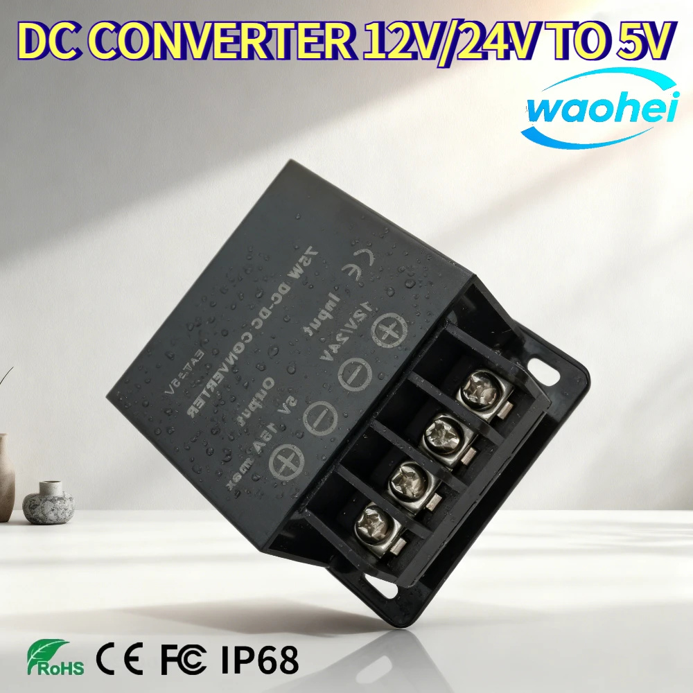 12V 24V to 5V 5A 10A 15A DC DC Converter Step Down Voltage Regulator Buck Module Transformer Module Power Supply for Car UL CE
12V 24V to 5V 5A 10A 15A DC DC Converter Step Down Voltage Regulator Buck Module Transformer Module Power Supply for Car UL CE