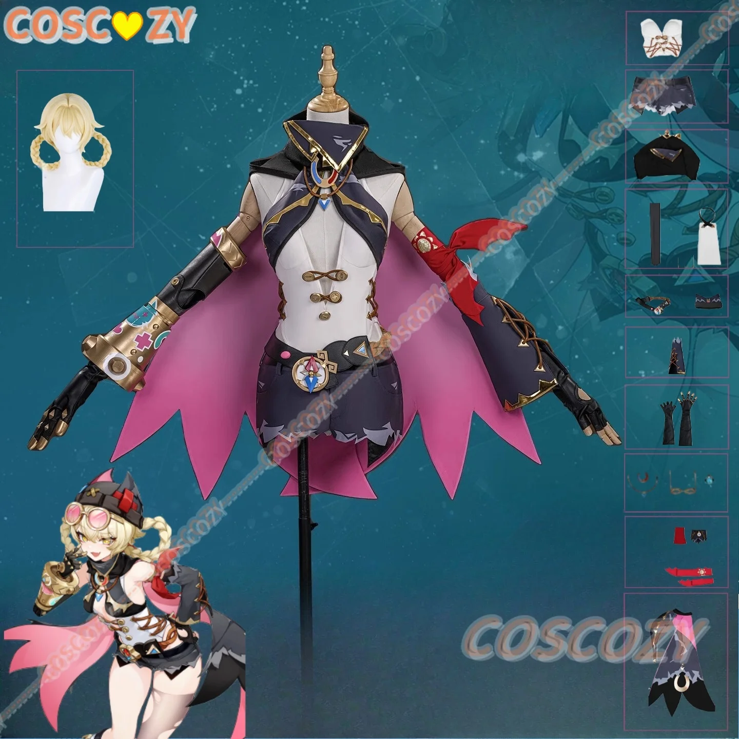 Genshin Impact Jahoda Cosplay Costume Wig Uniform Halloween Carnival Party Christmas Play Role Clothes Clothing for Women XS-XXL
Genshin Impact Jahoda Cosplay Costume Wig Uniform Halloween Carnival Party Christmas Play Role Clothes Clothing for Women XS-XXL