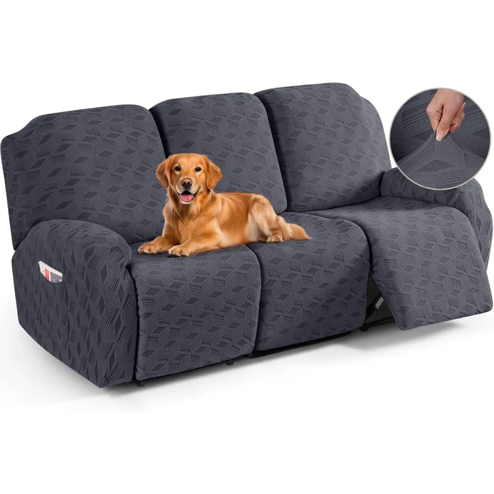Recliner Sofa Covers Stretch Reclining Couch Cover, Jacquard Recliner Couch Cover for 3 Seat Furniture Protector Sofa Slipcovers
Recliner Sofa Covers Stretch Reclining Couch Cover, Jacquard Recliner Couch Cover for 3 Seat Furniture Protector Sofa Slipcovers
