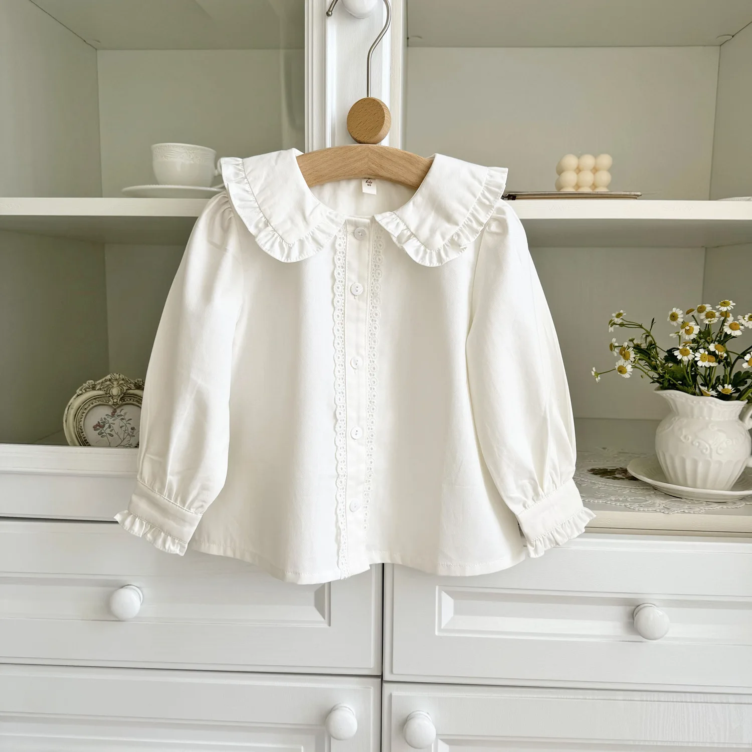 Baby Girl's Clothing Toddler Shirt Sweet Lapel Collar Long Sleeve Shirt Spring Girls White Princess Blouses Cotton Tops 2-10Y
Baby Girl's Clothing Toddler Shirt Sweet Lapel Collar Long Sleeve Shirt Spring Girls White Princess Blouses Cotton Tops 2-10Y