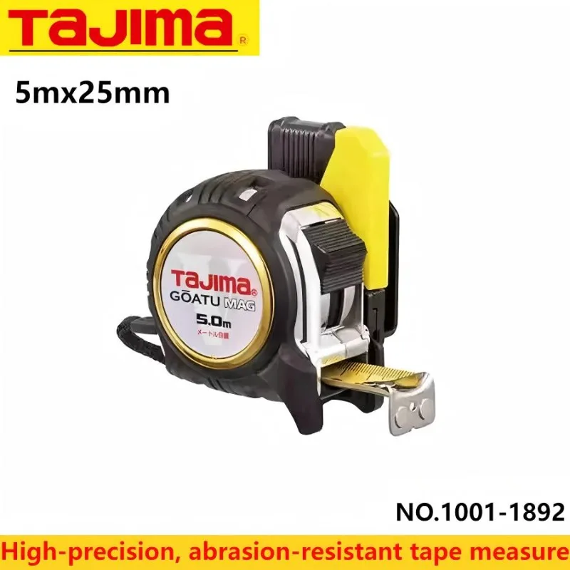 Tajima 1001-1892 High Precision Wear Resistant Tape Measure 5mx25mm Retractable Self-Locking Measuring Hand Tool
Tajima 1001-1892 High Precision Wear Resistant Tape Measure 5mx25mm Retractable Self-Locking Measuring Hand Tool