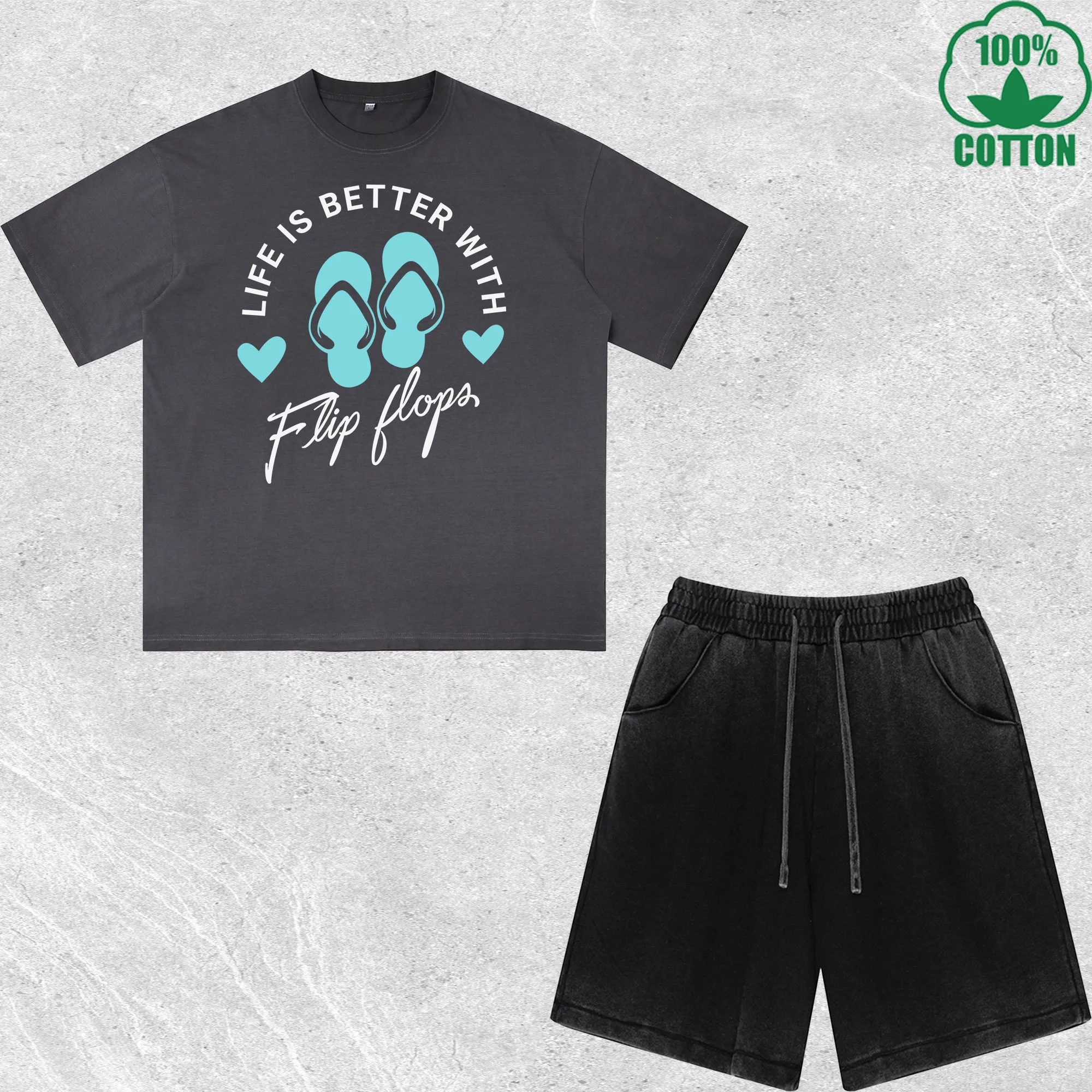 Life Is Better with Sprinkles Printed Dirty Wash T-Shirt Shorts Set Multicolor Combo Loose Trendy Fashionable 100%Cotton
Life Is Better with Sprinkles Printed Dirty Wash T-Shirt Shorts Set Multicolor Combo Loose Trendy Fashionable 100%Cotton