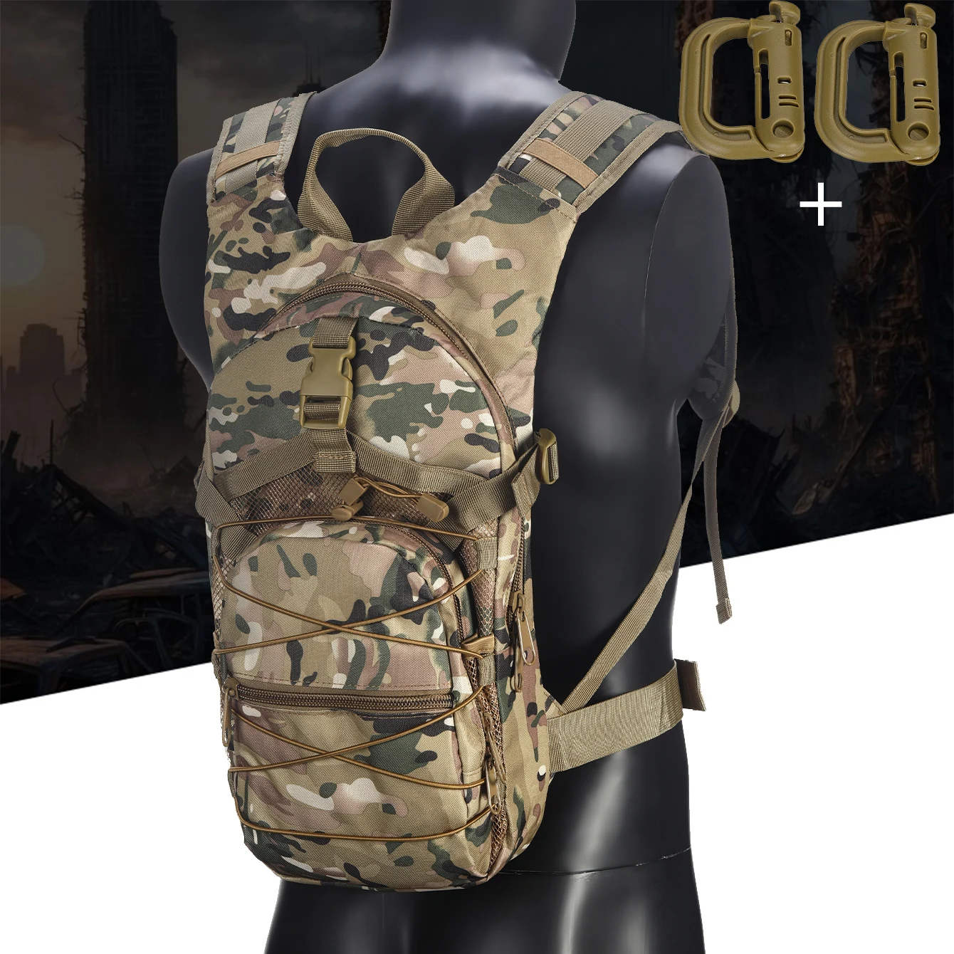 Легкий рюкзак с многофункциональной долговечностью и двумя крючками для удобного крепления предметов.
Легкий рюкзак с многофункциональной долговечностью и двумя крючками для удобного крепления предметов.