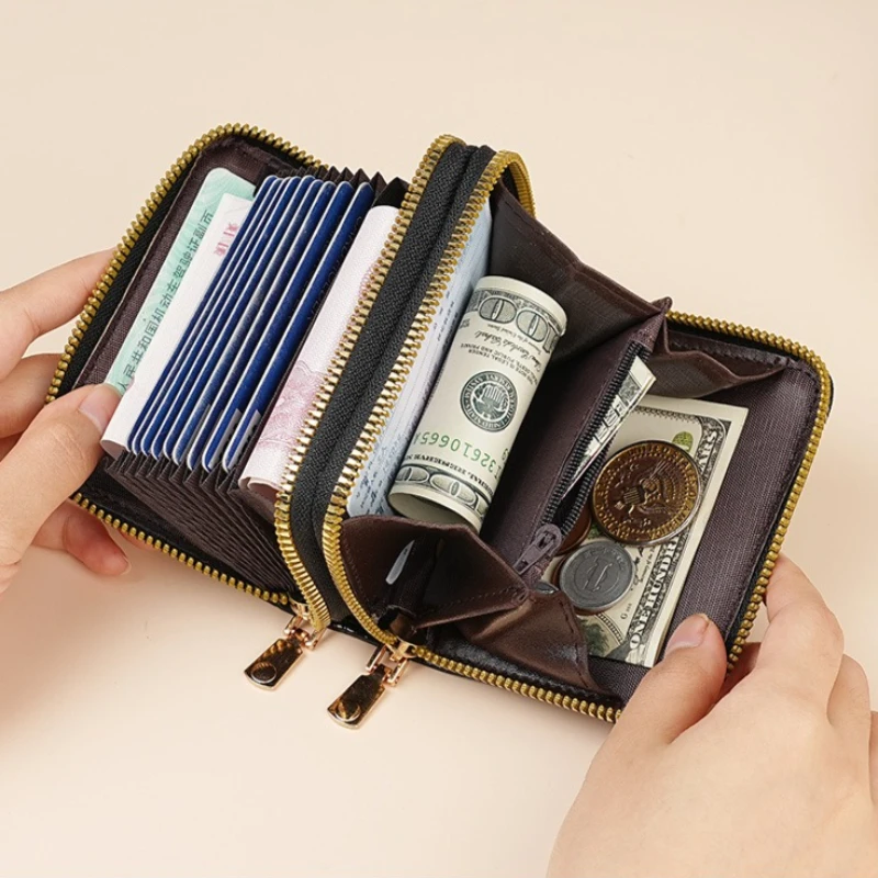 Fashion Multi-slot Card Bag Double Zipper Coin Purse Zipper Wallet for Women Id Card Holder Credit Card Holder Clutch Purse
Fashion Multi-slot Card Bag Double Zipper Coin Purse Zipper Wallet for Women Id Card Holder Credit Card Holder Clutch Purse