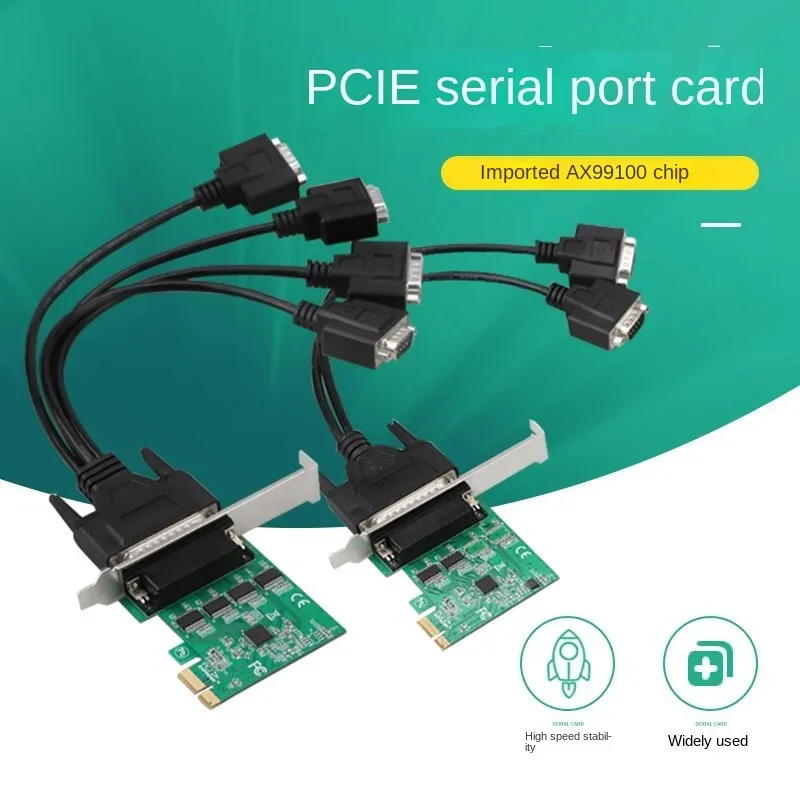Serial DB9 RS232 PCI e Adapter 4 ports Serial DB9 RS232 to PCI e Adapter RS-232 PCIe PCI-e Converter Card AX99100 with cable
Serial DB9 RS232 PCI e Adapter 4 ports Serial DB9 RS232 to PCI e Adapter RS-232 PCIe PCI-e Converter Card AX99100 with cable