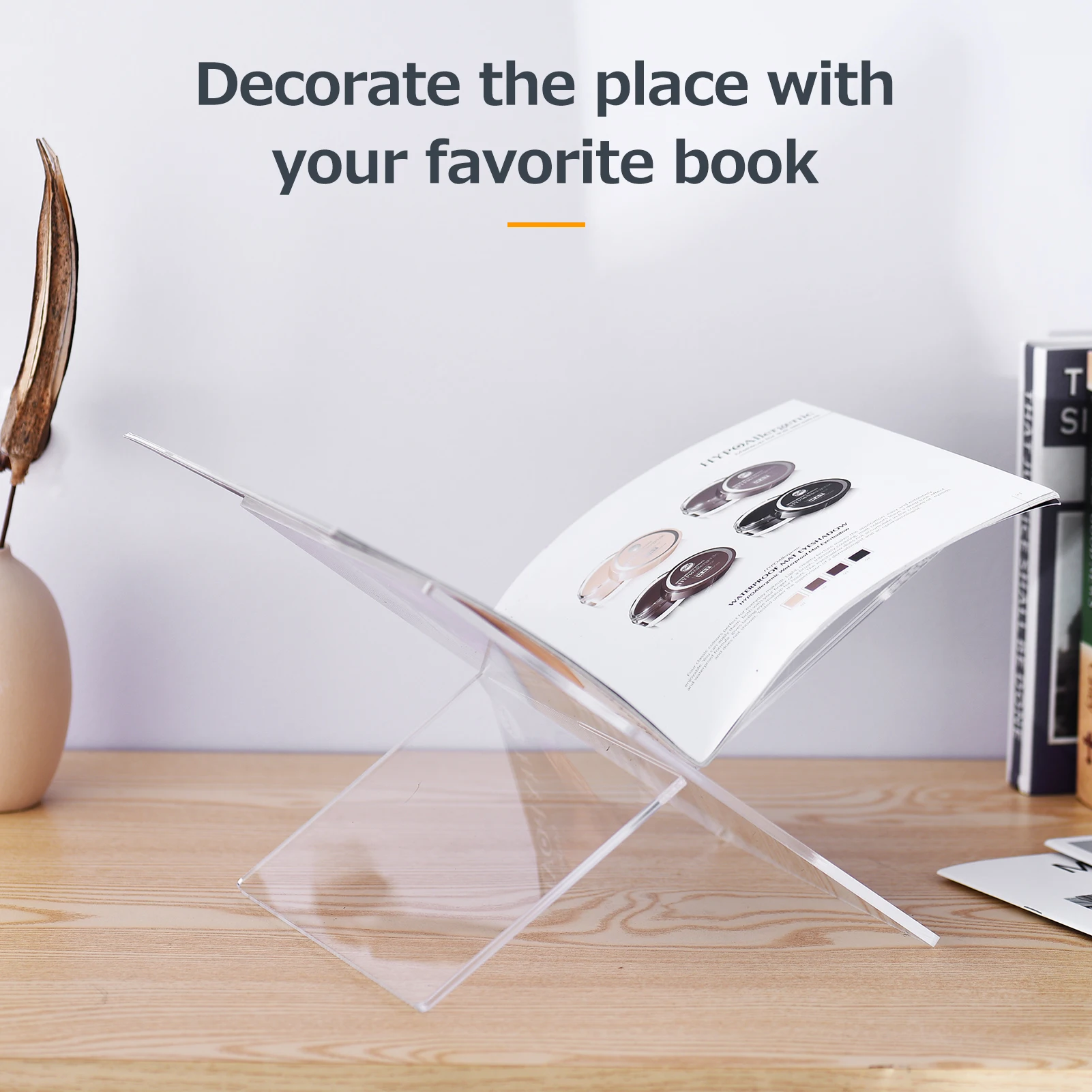 Acrylic Book Stand Displaying Shelf X-Shaped Book Rack for Cookbook Recipe Menu Magazines Storybook Holder for Opening Books
Acrylic Book Stand Displaying Shelf X-Shaped Book Rack for Cookbook Recipe Menu Magazines Storybook Holder for Opening Books